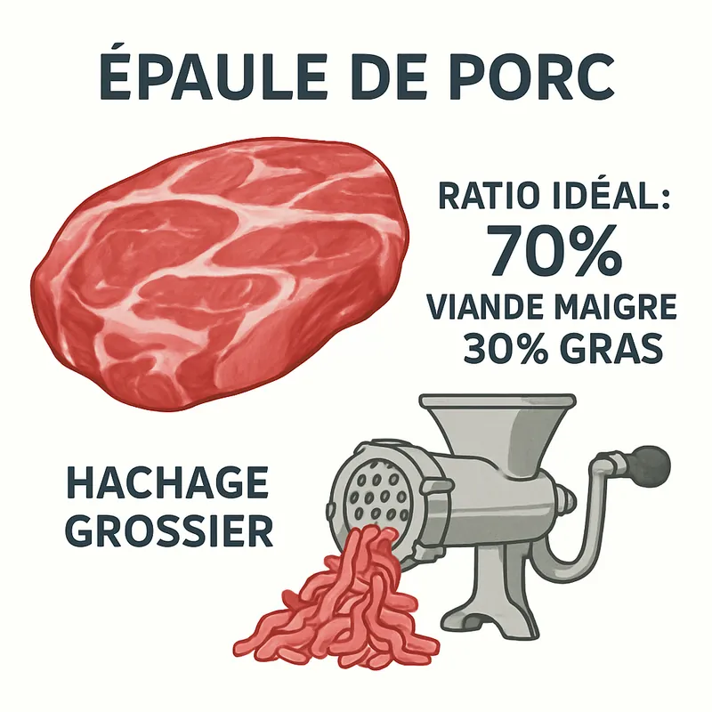 Comment faire une chair à saucisse pour barbecue à partir d\'épaule de porc ?