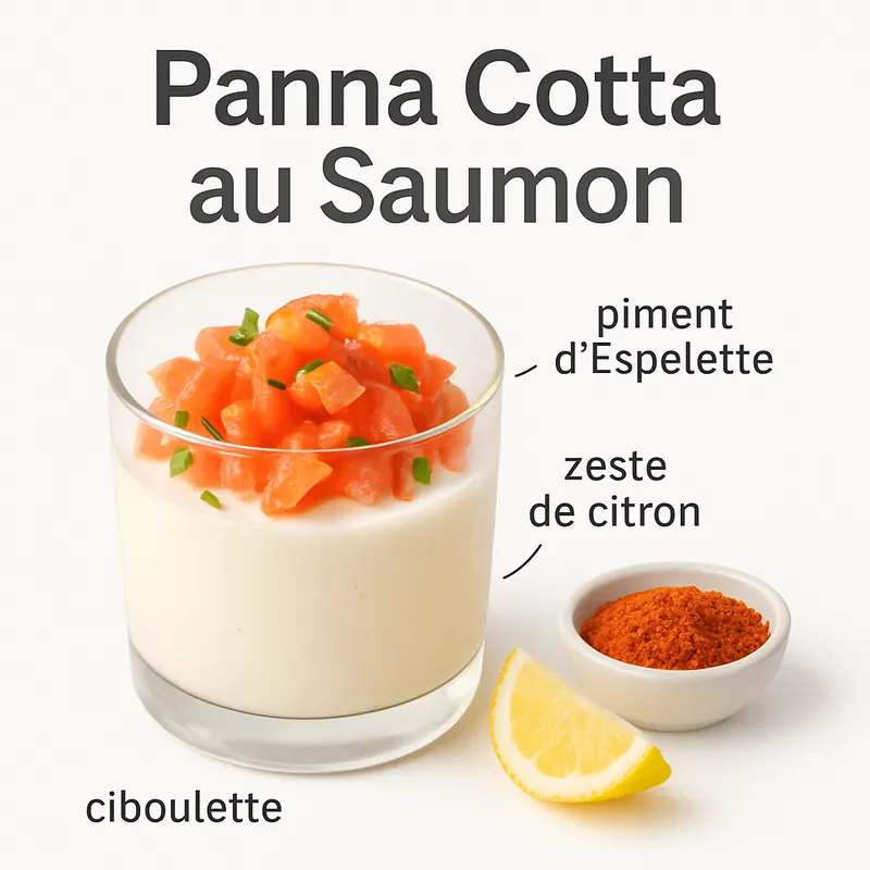 Rectte originale panna cotta au saumon