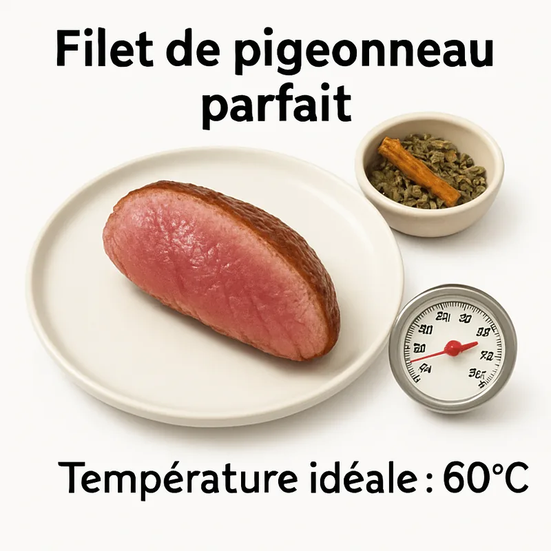 Recette Filet de pigeonneau , et techniques de chef